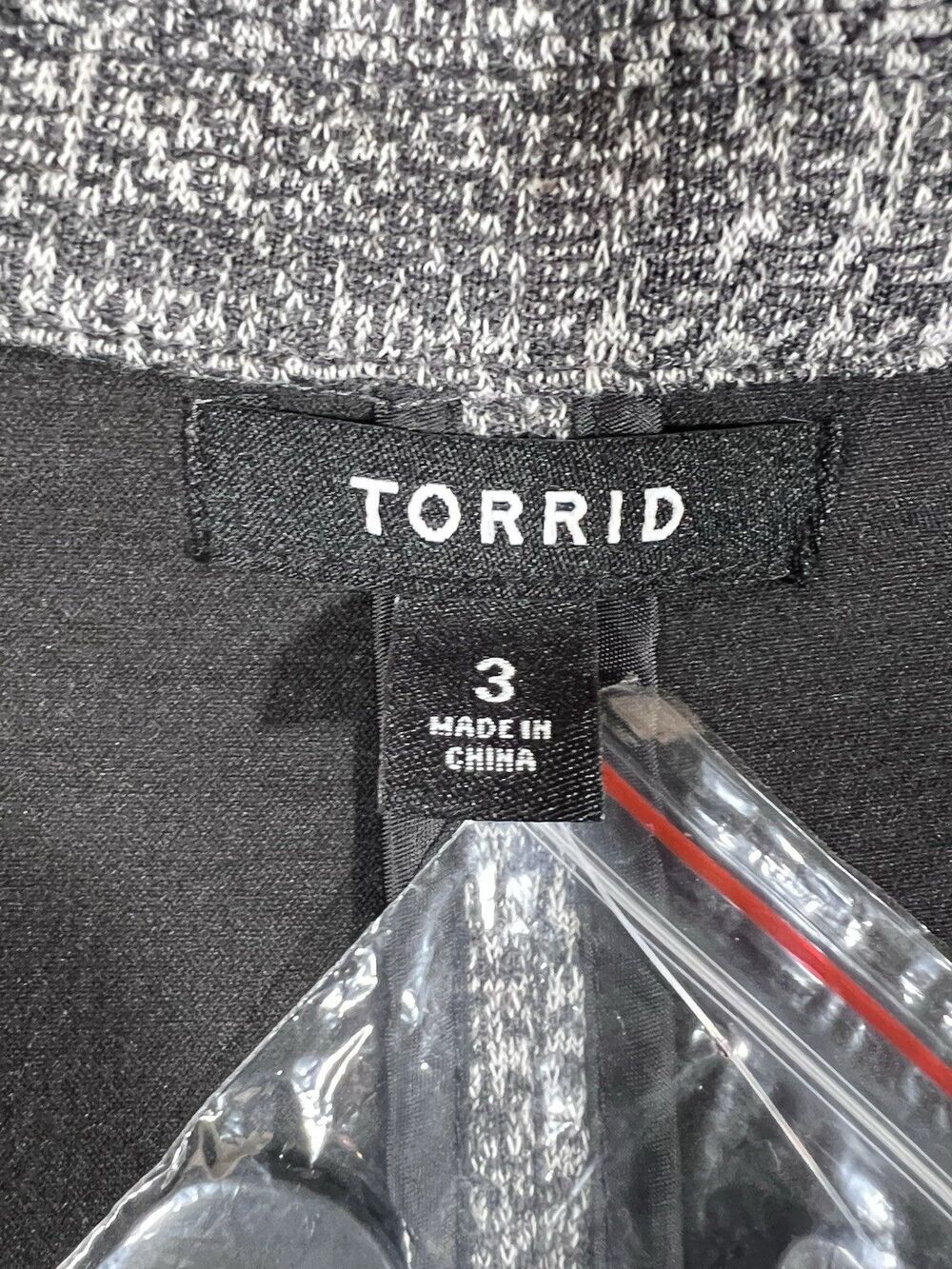 Torrid Gray Black Marled Knit Blazer Jacket Button Front Career Plus Size 3 NWT - Picture 8 of 9